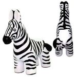 Squeezies® Zebra Stress Reliever - Black-white