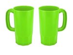 Stadium Cup Beer Stein Single Wall  32 oz. - Neon Green