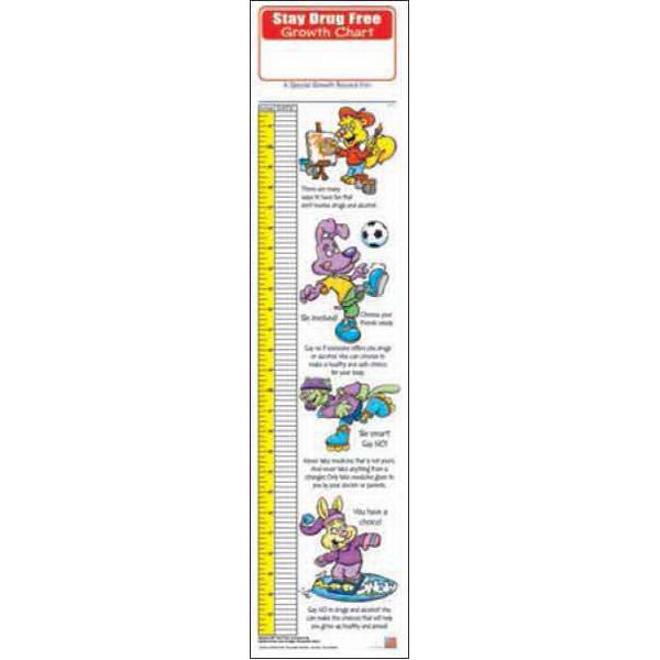 Main Product Image for Stay Drug Free Growth Chart USA Made