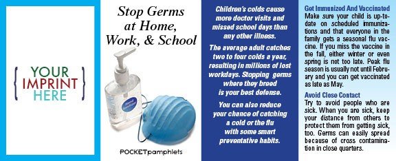 Main Product Image for Stop Germs At Home, Work & School Pocket Pamphlet USA Made