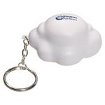 Stress Cloud Key Chain White -  