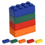 Stress Reliever Building Block 4 Piece Set - Blue/Green/Red/Orange