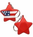 Stress Reliever Patriotic Star Key Chain -  