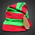 Striped Elf Hat with Ears -  