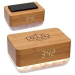 Sunrise Alarm Clock with Himalayan Salt Lamp  Wireless Charg - Bamboo