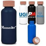 Sustainable Sugar Cane & Cork Water Bottle - 22 oz. - Navy Blue