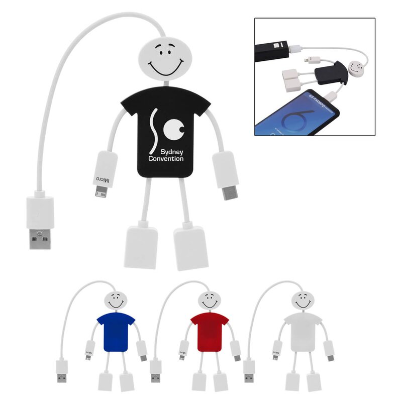 Main Product Image for Techmate 3-In-1 Charging Cable & Usb Hub