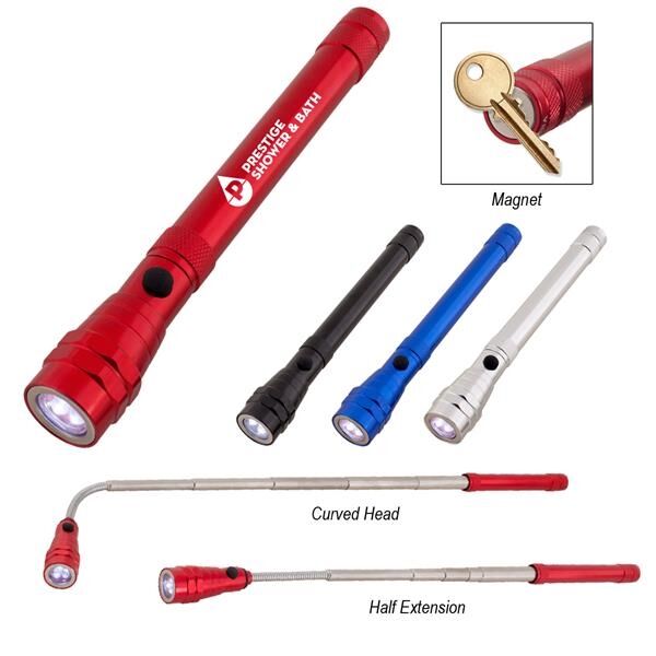 Main Product Image for Custom Printed Telescopic Aluminum Flashlight With Magnet