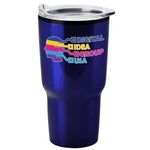 The Aurora - 28 Oz. Digital Stainless Steel Auto Tumbler - Blue