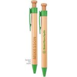 The Camden Bamboo Retractable Wheat Straw Eco-Pen - Lime Green