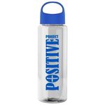 The Guzzler - 32 Oz. Transparent Bottle With Oval Crest Lid -  