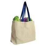 The Natural 8 oz. Canvas Tote - Natural With Blue Handle