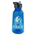 The Prism - 36 oz. Tritan Bottle with Flip Straw lid - Transparent  Blue