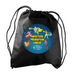 The Recruit - Non-woven Drawstring Backpack - Black