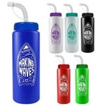 The Sports Quart- 32 Oz Bottle (Straw Lid) -  