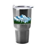 The Voyage - 28 Oz. Digital Stainless Steel Auto Tumbler - Silver