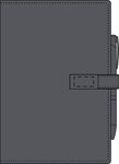 Thesis Hardcover Journal with Magnetic Closure & Pen - Medium Gray