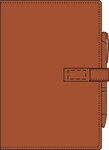 Thesis Hardcover Journal with Magnetic Closure & Pen - Medium Orange