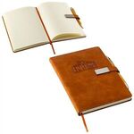 Thesis Hardcover Journal with Magnetic Closure & Pen - Medium Orange