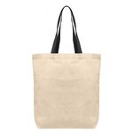 Tonga - 5 oz Natural Cotton Tote w/ Color Straps - Full Color - Black