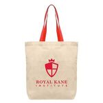 Tonga - 5 oz Natural Cotton Tote w/ Color Straps