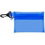 Translucent Zip Tote with Clip - Translucent Blue