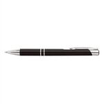 Tres-Chic Ballpoint Pen w/ Silver Trim - Black