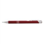 Tres-Chic Ballpoint Pen w/ Silver Trim - Dark Red