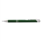 Tres-Chic Ballpoint Pen w/ Silver Trim - Green