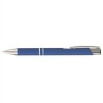 Tres-Chic Softy  - Laser Engraved - Metal Pen - Blue-silver