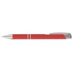 Tres-Chic Softy  - Laser Engraved - Metal Pen - Bright Red-silver