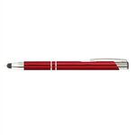 Tres-Chic Touch Stylus - ColorJet - Full-Color Metal Pen - Bright Red-silver