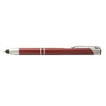 Tres-Chic Touch Stylus - ColorJet - Full-Color Metal Pen - Dark Red-silver