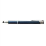 Tres-Chic Touch Stylus - ColorJet - Full-Color Metal Pen - Navy Blue-silver