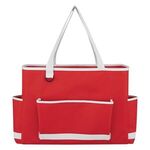 Tri-Pocket Tote Bag - Red