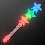 Triple Star Light Up Flashing Wand -  