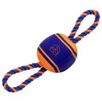 Tug N Play Ball & Rope Dog Toy - Blue/Orange