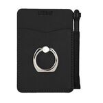 Tuscany™ Card Holder with Metal Ring Phone Stand & Stylus -