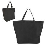 Two Tone Heat Sealed Nonwoven Tote - Black