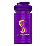 UpCycle - Mini 16 oz. rPet Sports Bottle with USA Flip Lid - Transparent Violet