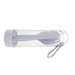 Utensil Kit with Carabiner - White