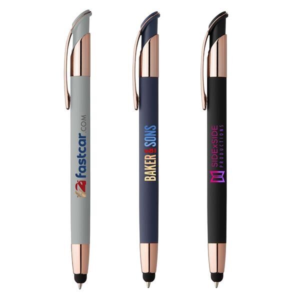 Main Product Image for Full Color Venice Softy Rose Gold Pen With Stylus