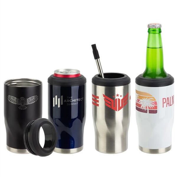 Main Product Image for Custom Printed Vortex 4-in-1 Stainless Steel Can Cooler