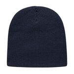 Waffle Knit Beanie - Navy