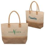 Buy Imprinted Wanderlust Laminated Jute & Canvas Tote