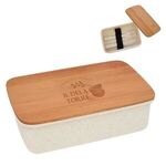 Wheat Lunch Set With Bamboo Lid -  