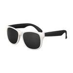 White Frame Classic Sunglasses - White-black