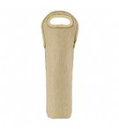 Wine Tote-Burlap Neoprene Single - Khaki