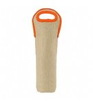 Wine Tote-Burlap Neoprene Single - Orange