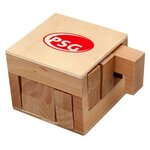 Wooden Sliding Cube Puzzle -  